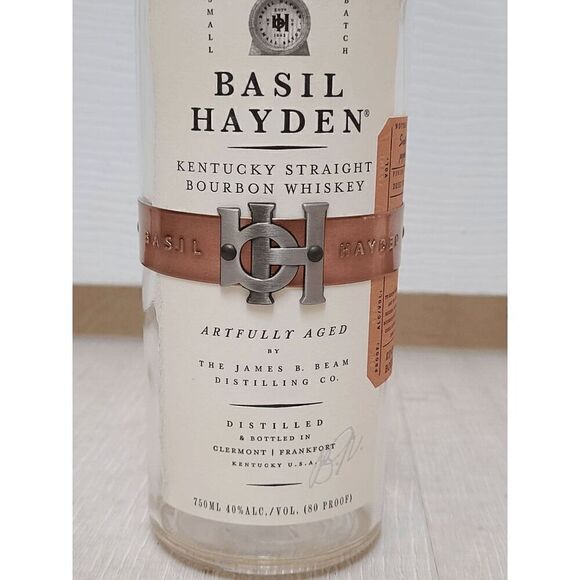 EMPTY Rare Collectible Basil Hayden Kentucky Straight Bourbon Whiskey Bottle - Picture 9 of 9